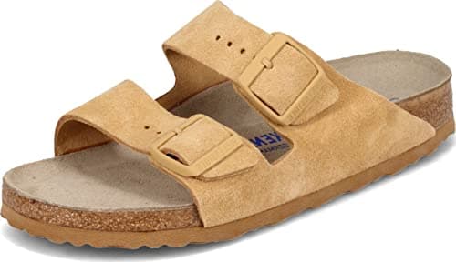Image of BIRKENSTOCK Unisex Arizona Soft Footbed Latte Cream Suede 40 N EU Women's 9-9.5 US/Men's 7-7.5 US