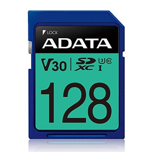 Image of ADATA ASDX128GUI3V30S-R Flash Memory 128 GB SDXC Class 10 UHS-I - Flash Memory (128 GB, SDXC, Class 10, UHS-I, 100 MB/s, Black, Blue)