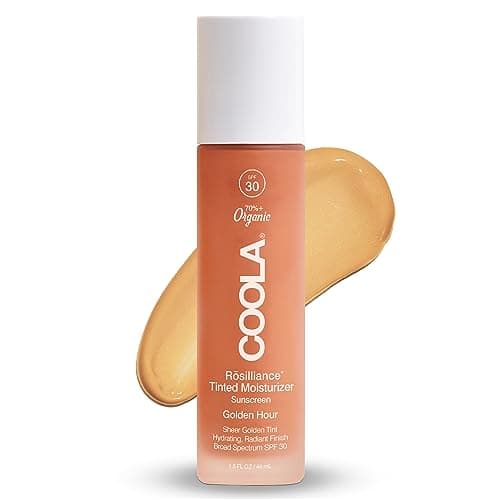 Image of COOLA Rosilliance SPF 30 BB+ Mineral Sunscreen, Sheer and Luminous Finish, Vegan and Dermatologist Tested, Golden Hour, 44 ml Black