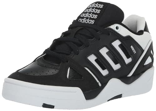 Image of adidas Mens Midcity Low Lace Up Sneakers Shoes Casual - Black, White, Black/White/Black, 9 UK