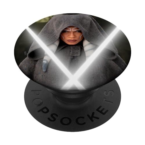 Image of PopSockets Star Wars The Mandalorian Ahsoka Tano Twin Lightsabers PopSockets PopGrip: Swappable Grip for Phones & Tablets