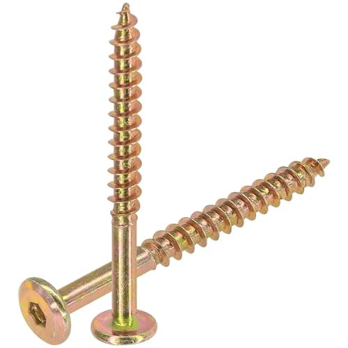 Image of 45 Pieces Hex Socket Self-Tapping Wood Screws – Furniture Connector Bolts (M6 x 60mm)