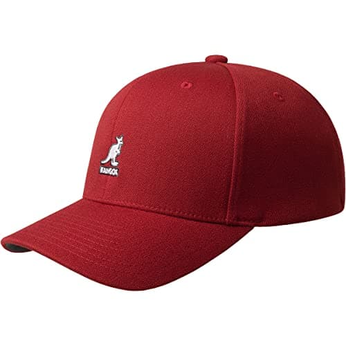 Image of Kangol Wool Flexfit Baseball Barn Red XXL Unisex Adults, Barn Red, XXL