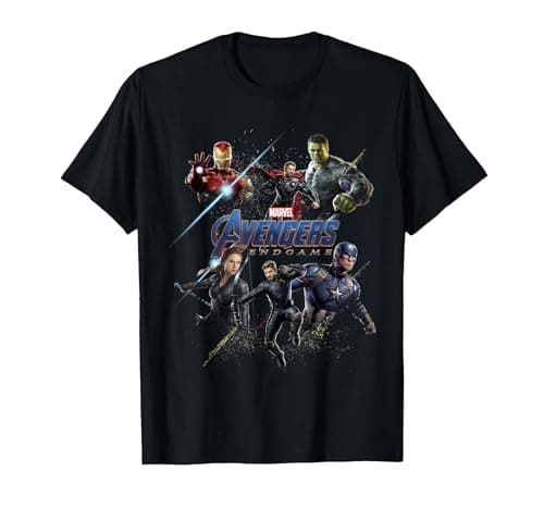Image of Marvel Avengers Endgame Heroes Logo T-Shirt, Men, Black, XX-Large