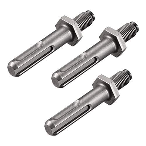 Image of sourcing map 3/8" Drill Chuck Adapter, to 3/8-Inch(M10 x 15mm) Thread Keyless Drill Chuck Adapter Round Shank for Impact Driver, Pack of 3