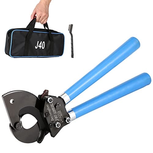 Image of Ratchet Cutters, Dechengbao J40 Heavy Duty Wire Cutter for Aluminum Copper Cable up to 400mm², Ratchet Cable Cutters