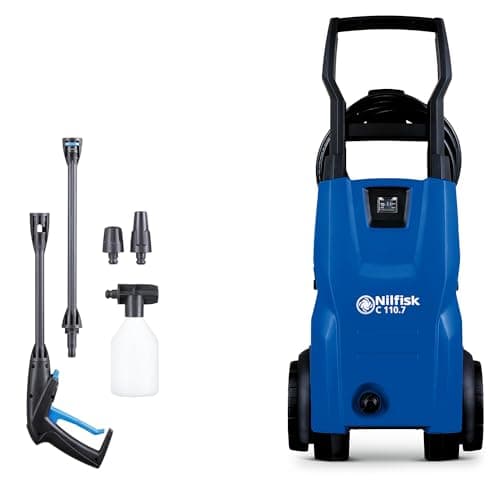Image of Nilfisk C 110.7-5 High Pressure Washer - Mini Power Washer for Patios and Car Cleaner (1400 W)