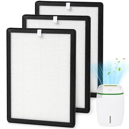 Image of Gekufa Replacement HEPA Filter Compatible with Meaco 20L Low Energy Dehumidifier (Not Fit Arete Model) 3-Pack Filters