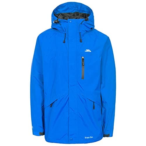 Image of Trespass Mens Corvo Hooded Full Zip Waterproof Jacket/Coat (XS) (Blue)