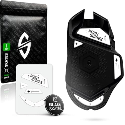 Image of SensoryBoost Rush Glass Glides Set for Logitech G502 (Hero) - Ultra Fast & Gentle, Polished, Rounded Edges, Enormous Durability - Replacement Mouse Feet, Skates - Gaming Mouse Accessories