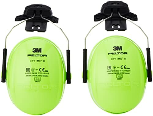 Image of 3M PELTOR Optime II Earmuffs, 30 DB, Hi-Viz, Helmet Mounted, H520P3E-467-GB 7000038210