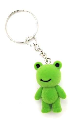Image of 4Trails Cute Frog Plush Keychain, Green Felt Animal Charm, Decorative Accessory
