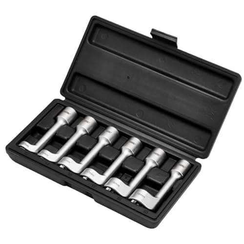 Image of Draper 6 Piece Diesel Injector Line Socket Set, 1/2" Sq. Dr. - 13603 - CR-MO Steel