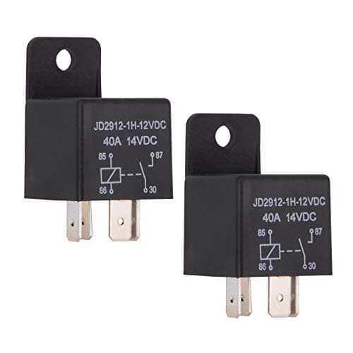 Image of Ehdis 2 pcs Car Relay 12v 40 APM 4 Pin Relay Kit Spst Model No.: JD2912-1H-12VDC 40A 14VDC, Auto Switches & Starters
