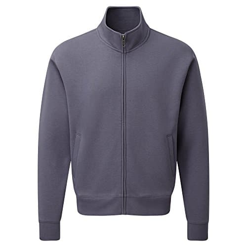 Image of Russell Mens Authentic Full Zip Sweatshirt Jacket (XL) (Convoy Grey)