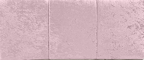 Image of Affordable Luxury 20" Alton Headboard in Crushed Velvet Fabric, for Divan Beds, Bedroom and Hotel Furniture…(Pink, Double - 4FT6)