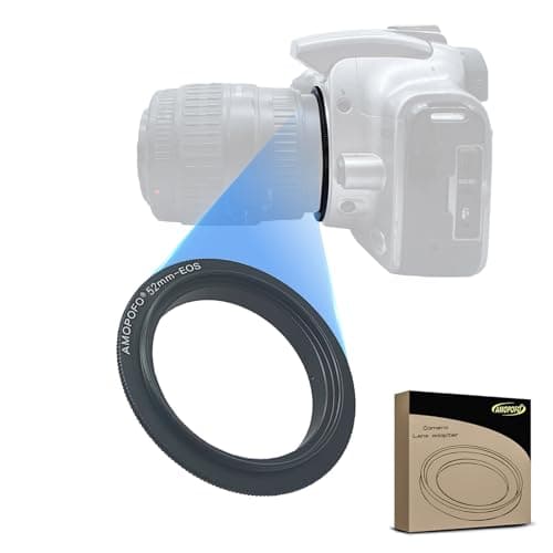 Image of 52mm Filter Thread Macro Reverse Mount Adapter for Canon 1D, 1DS, Mark II, III, IV, 1DC, 1DX, D30, D60, 10D, 20D, 20DA, 30D, 40D, 50D, 60D, 60DA, 5D, T1i, T2i, T3, T3i, T4, T4i, C300, C500