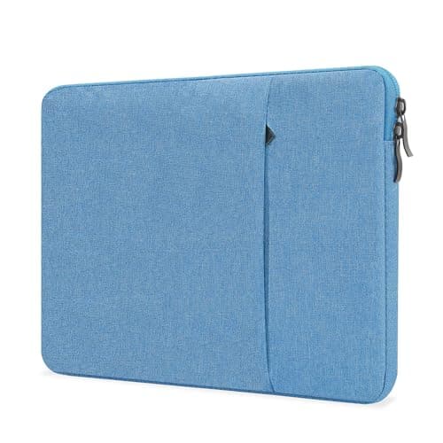 Image of ProElife 13-Inch Laptop Sleeve Case for 2026-2022 MacBook Air 13.6 inch with Apple M5 M4 M3 M2 & MacBook Neo 13 inch 2026 (A18 Pro) Accessory Travelling Carry Canvas Bag Cover Simple Case (Light Blue)