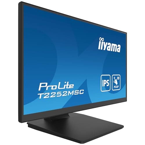 Image of iiyama Prolite T2252MSC-B2AG 21.5" 21.5" Full HD 10 Point Multitouch Capacitive HDMI DP USB3.2 7H LED Display - Black