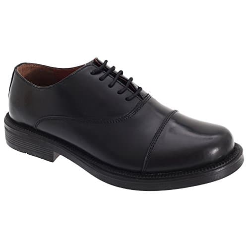 Image of Scimitar Mens Capped Oxford Cadet Shoes (11 UK) (Black)