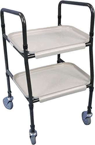 Image of Aidapt Sturdy Height Adjustable Strolley Trolley with Easy Removable Trays Ideal for Transferring Meals, Dinner, Tea etc