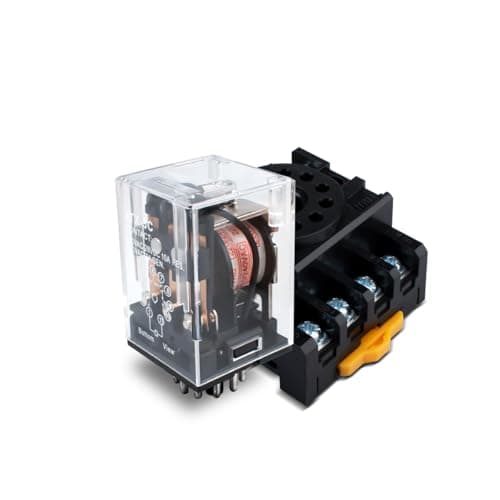 Image of Innfeeltech 1 Pcs AC 220V Electromagnetic Power Relay with, 11 Pin 10A Coil Relays with Sock Base JTX-3C
