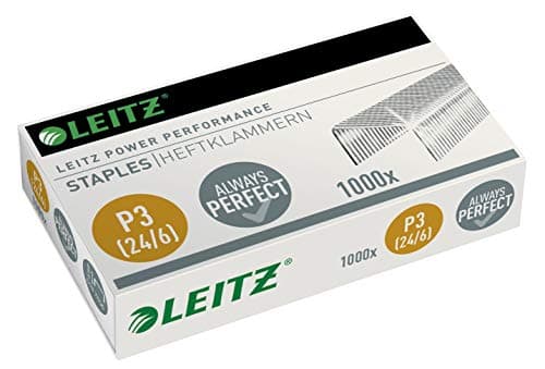 Image of Leitz staples (24/6 mm), 1000 pieces, galvanised, 55700000, 24/6, 1