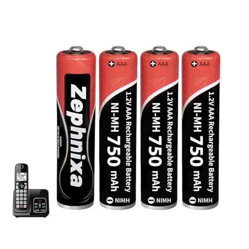 Image of 4 Pack 1.2V 750mAh Ni-MH AAA Rechargeable Batteries - Pre-Charged Low Self-Discharge AAA Battery for Panasonic, BT, Gigaset Cordless Phones | Remote Controls, Toys & More