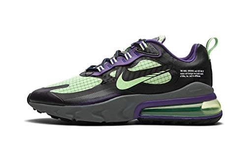 Image of NIKE Air Max 270 React Mens Running Trainers CT1617 Sneaker Shoes (UK 8 US 9 EU 42.5, Black Cool Grey Court Purple 001)