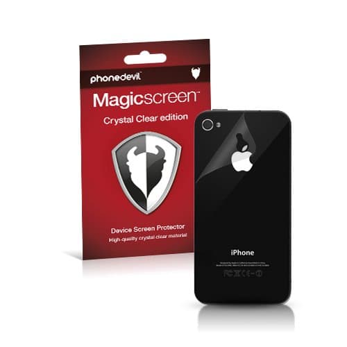 Image of MediaDevil Back (Rear) Screen Protector for iPhone 4 and iPhone 4S, Glossy Clear [2 x Back Protectors]