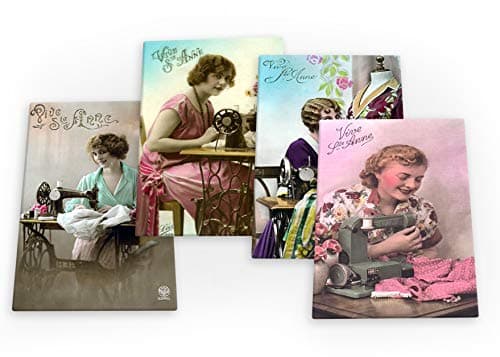 Image of Sewing Machine Sew Set B Women 4 X Fridge Magnets (A)