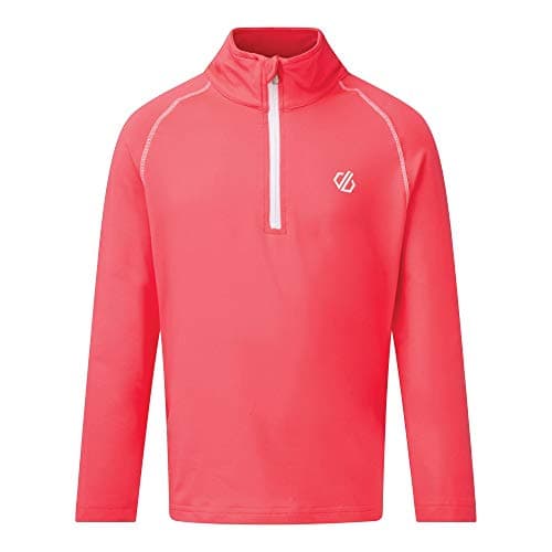 Image of Dare 2b Consist II Core Stretch Lightweight Warm Backed Quick Drying Full Zip Jacket Stretch Midlayer - Neon Pink, 14 Years