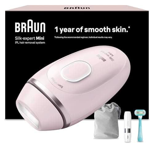 Image of Braun IPL Silk·Expert Mini Hair Removal Device for Women, PL1112 - At Home IPL Permanent Hair Reduction, Mini Face Hair Remover, Venus Razor, Pouch