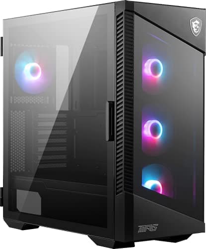 Image of MSI MPG Velox 100R - Mid-Tower Gaming PC Case - Tempered Glass Side Panel - 4 x 120mm ARGB Fans - Liquid Cooling Support up to 360mm Radiator - Mesh Panel for Optimized Airflow