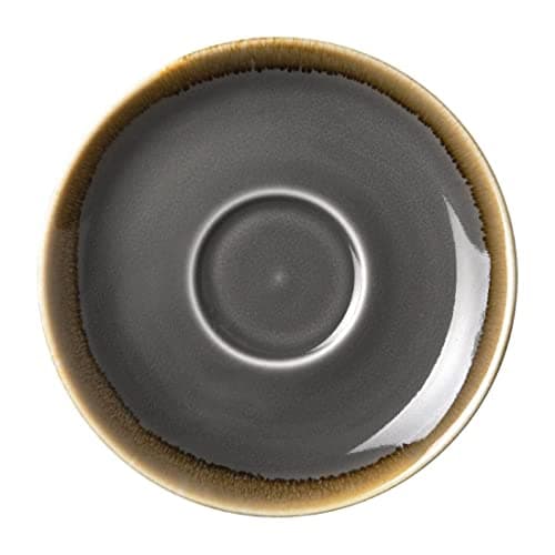 Image of Olympia Kiln Cappuccino Saucer Smoke 140mm (6 Pack) - Porcelain Tea, Coffee Small Plate for Cups HC391