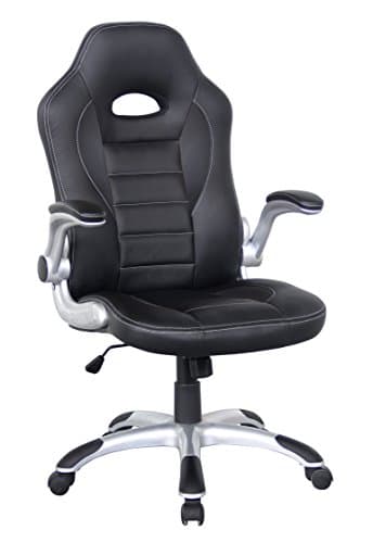 Image of Alphason,AOC8211BLK,Talladega Black faux leather racing chair,Black