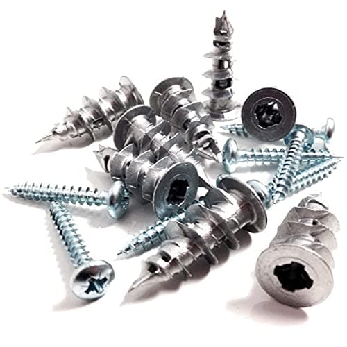 Image of Metal Self Drilling Plasterboard Fixings Raw Plugs Cavity Wall (25 Pack)
