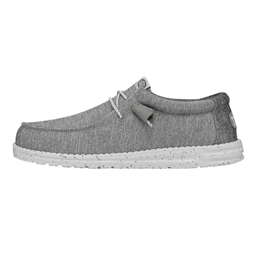 Image of HEYDUDE - Men's Wally Sport Knit - Casual Slip-On Shoes - Moccasin Style, Grey, 7 UK