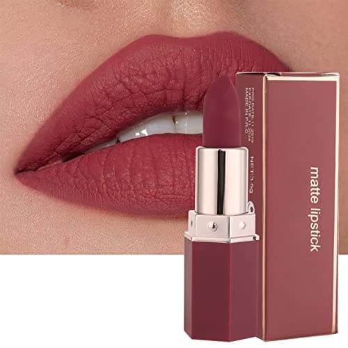 Image of MEITREND Lipstick, Matte Lipsticks For Women Long Lasting Red Lipstick, Waterproof Sweatproof Natural Nude Moisturizing Hydrating High Pigmented Smooth Velvet Texture Lip Stick Makeup Gift