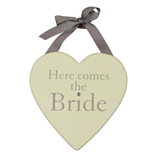 Image of Here Comes The Bride Wedding Gift Plaque In Box