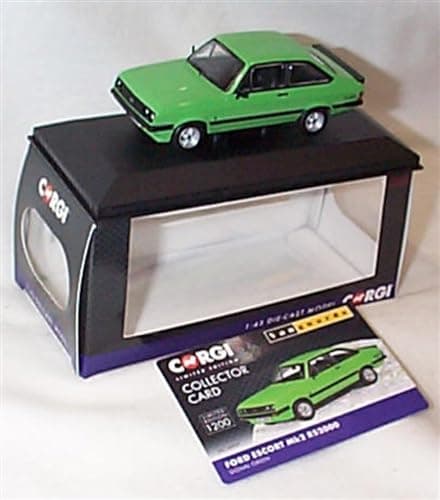 Image of Corgi Vanguards F0RD Escort Mk2 RS2000 Signal Green vehicle 1:43 scale diecast model