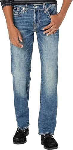 Image of True Religion Men's Ricky Straight Leg Jeans, Foum Baseline, 40W x 34L