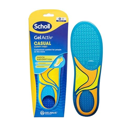 Image of Scholl GelActiv Casual Insoles for Women, All Day Comfortable Feet, Memory Foam Cushioning and GelWave Technology, UK Size 3.5-7.5