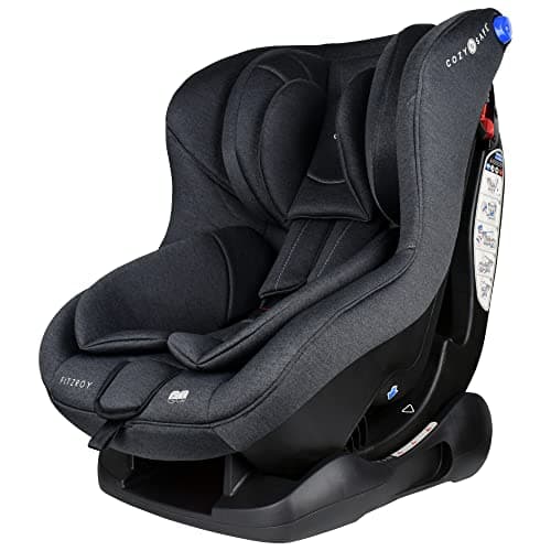 Image of Cozy N Safe Fitzroy Group 0+1 Car Seat 0-18kg, Rear & Forward Facing, 5 Point Harness, Reclining Baby Toddler Car Seat, Birth to 4 Years, Deep Padded Child Seat (Graphite)