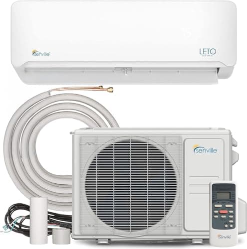 Image of Senville LETO Series Wall Split Air Conditioner Heat Pump, Wall Mounted, 12000 BTU, 3.5 kW, Inverter, White