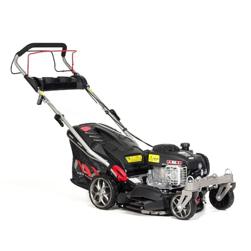 Image of Petrol Lawnmower with Drive NAX 1000S Engine Briggs & Stratton 450E Series 125 cm3 Mowing Width 42 cm Catch Basket 45 L Manoeuvrable Front Wheels Housing Cleaning System