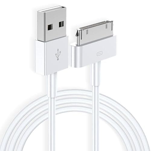 Image of WEDAWN USB to 30-Pin Charger Cable Compatible with iPhone 4/4s/3G/3GS, iPad 1 2 3, iPod Touch 4 3 2 1, iPod Classic 3 2 1, USB Fast Charge & Sync Charging Cord (3.2FT)