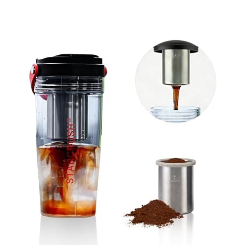 Image of AMZHUB Portable Electric Espresso Maker, 20oz Insulated Stainless Steel Extraction Coffee Cup,Fast Brew with Pressure, Rechargeable, Leak Proof, BPA Free, Ideal for Travel,Commute and Office