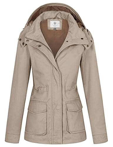Image of WenVen Women's Casual Cotton Softshell Coat - Outdoor Lightweight Windproof Warm Jacket