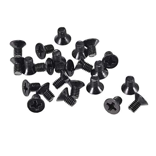 Image of sourcing map M3.5 x 6mm Phillips Screw Fastener Black for Laptop PC TV Fan Switch 50pcs